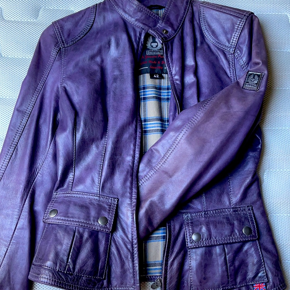 Belstaff leather motorcycle-style jacket